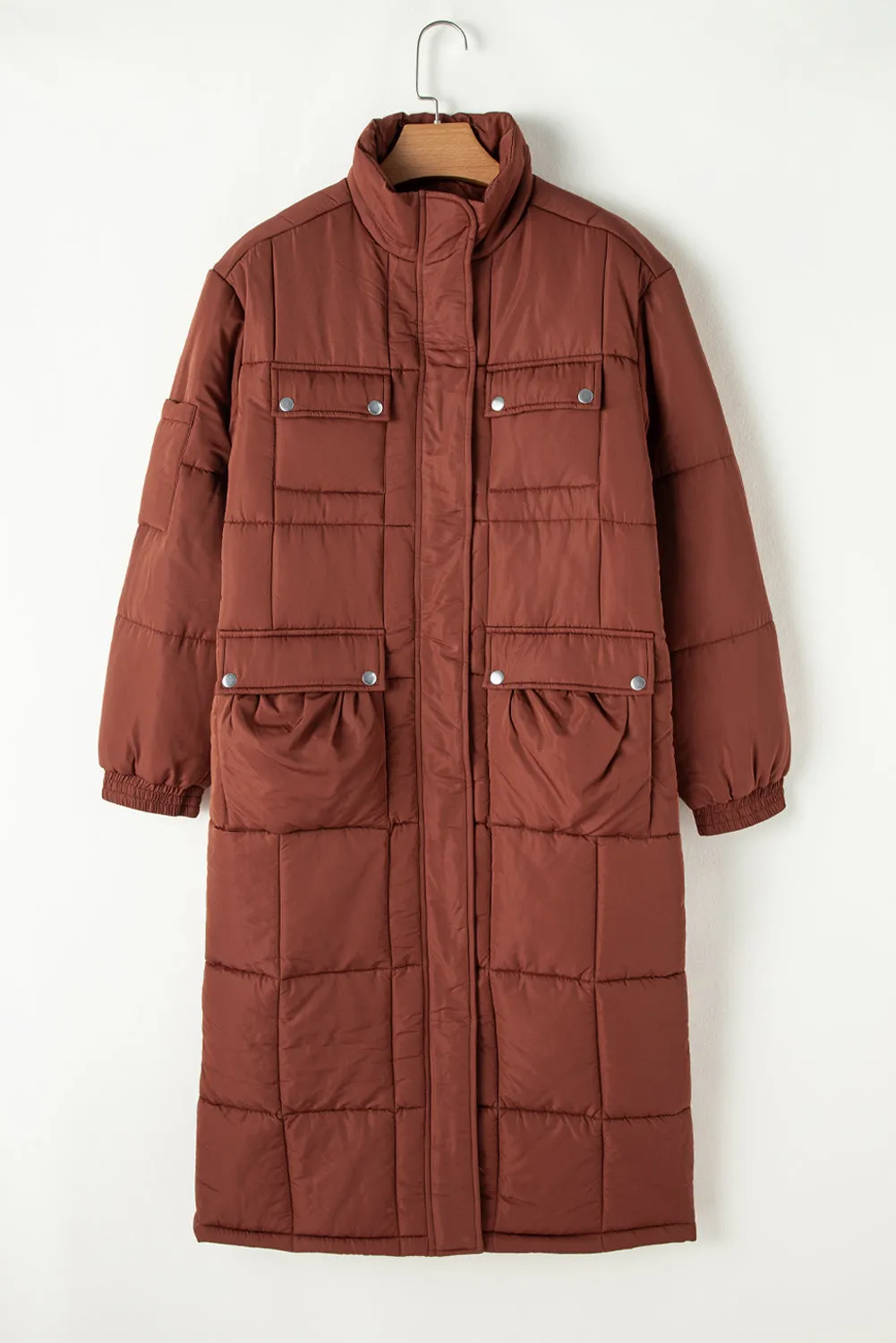 Quilted Puffer Mid-Length Coat