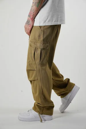 R11 Wide Fit Brown Cargo Pants