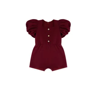 Rich Maroon Infant Girl's Jumpsuit