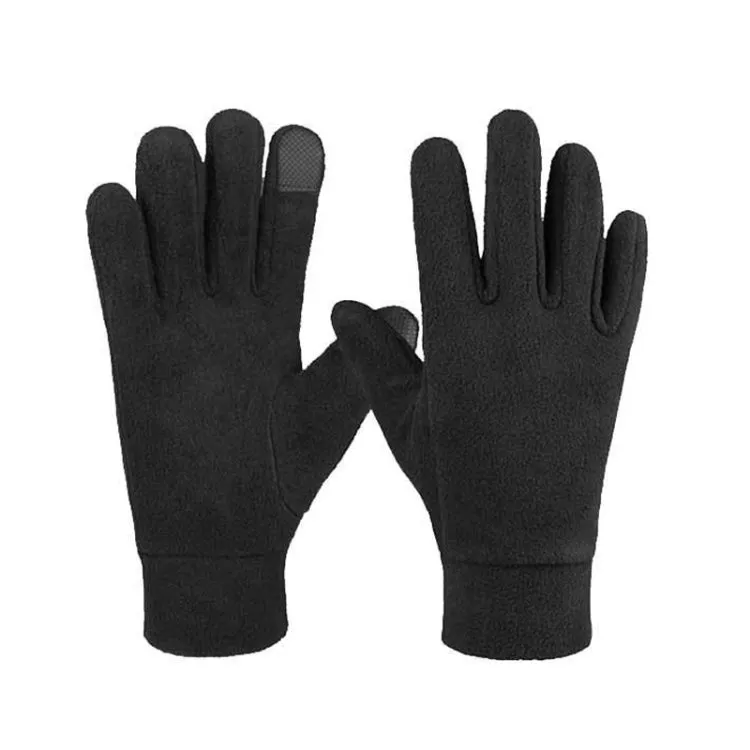 Rocker Fleece Winter Warm Anti-Slip Gloves Outdoor Riding Sports Gloves, Size: S(Black)