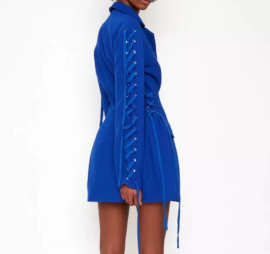 SADIE ELECTRIC BLUE BLAZER DRESS