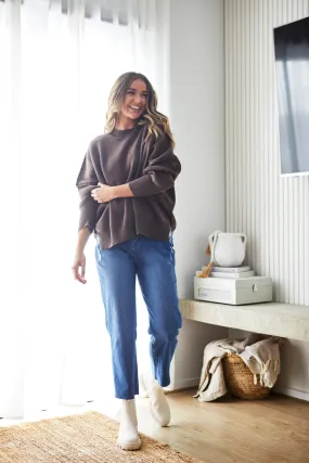 Sass Leora Knit Jumper Chocolate