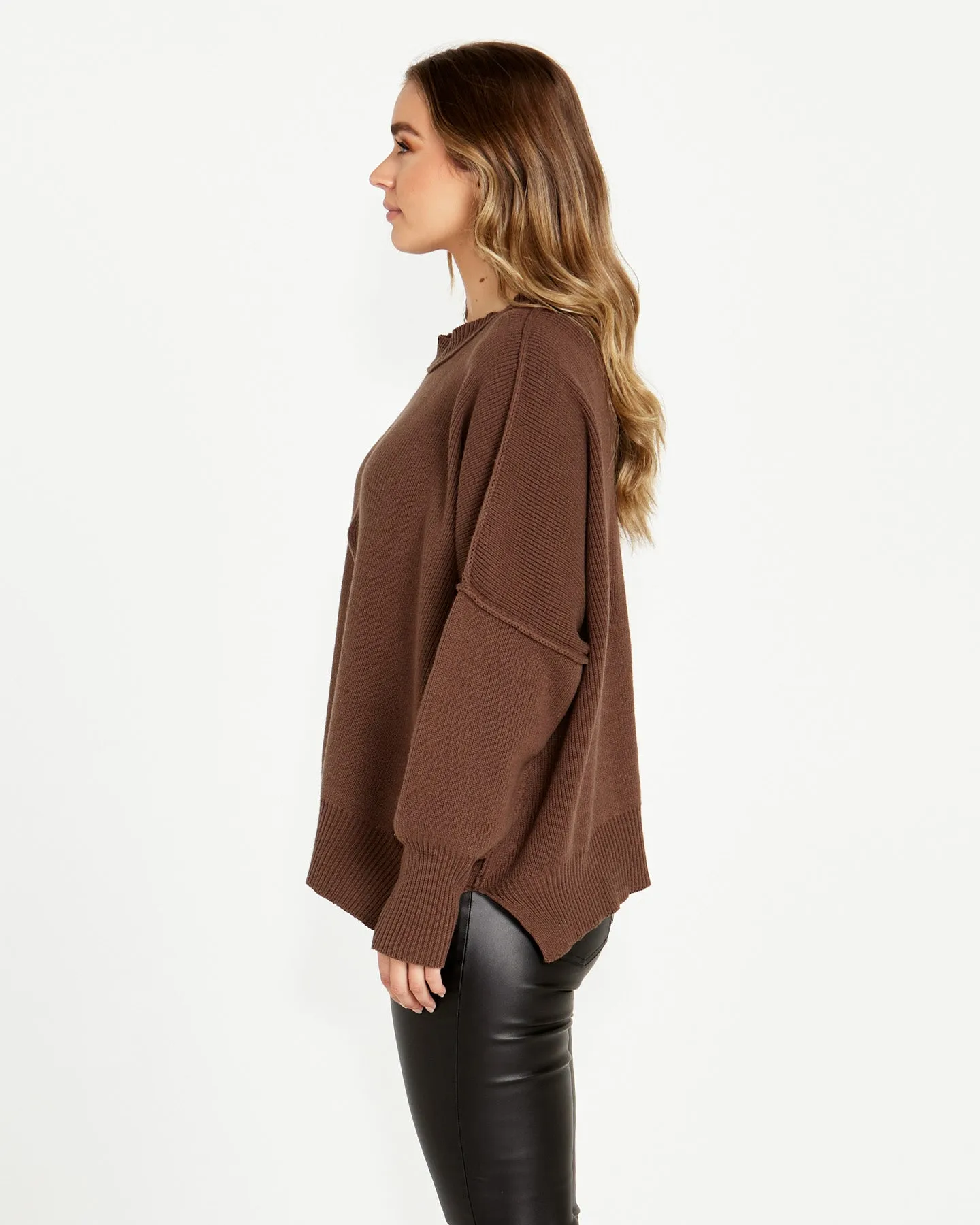 Sass Leora Knit Jumper Chocolate