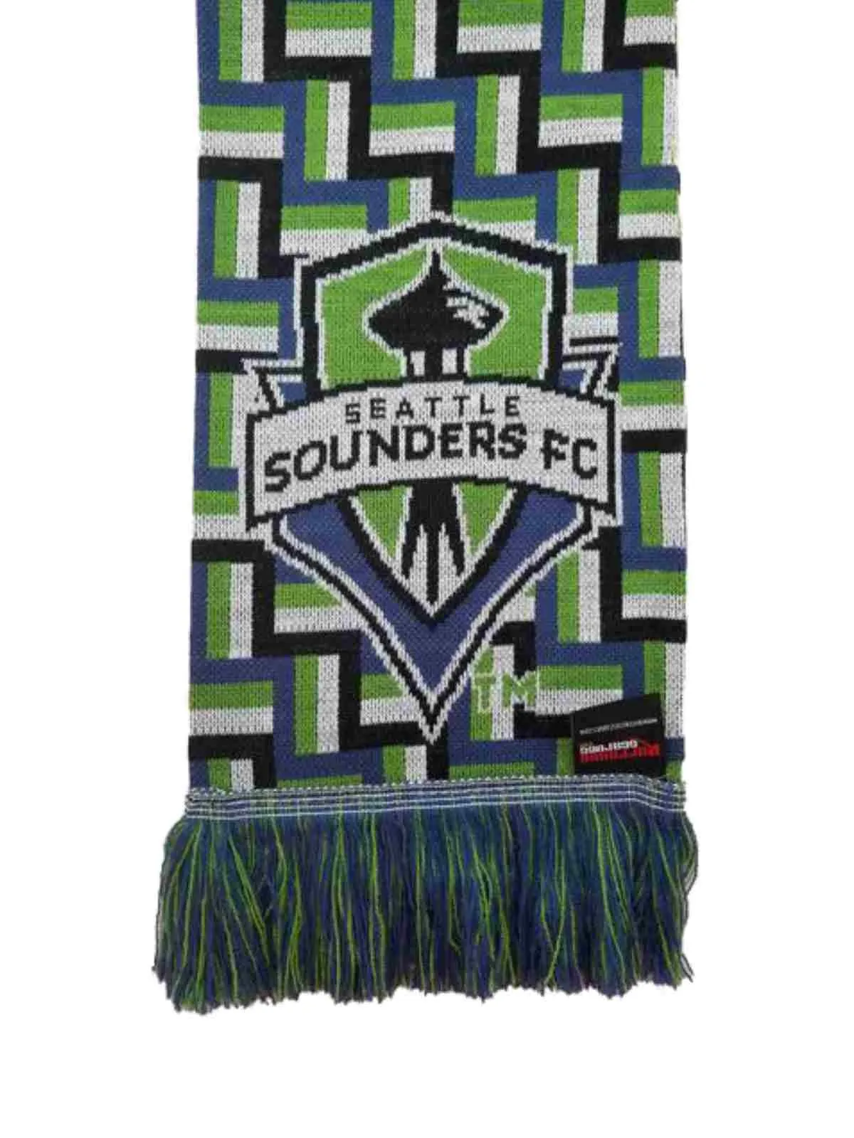 Seattle Sounders FC MLS Ruffneck Blue & Green Link HD Knit Acrylic Scarf