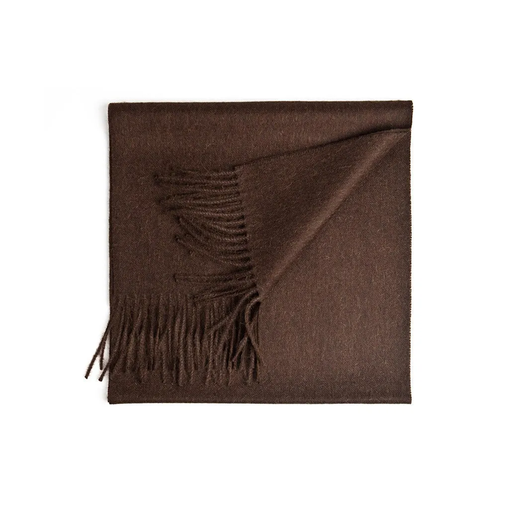 Signature Baby Alpaca Scarf in Chocolate