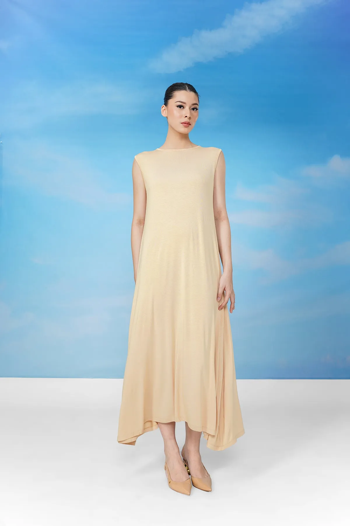 Sleeveless Inner Dress - Almond