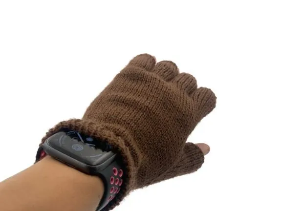 Solid Color Fingerless Alpaca Gloves