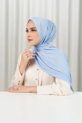 Tapis Satin Jacquard Shawl - Forever Blue