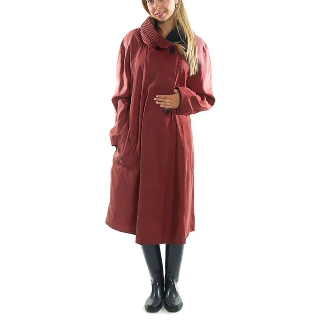 Tea Length Donatella Rain Coat - Red