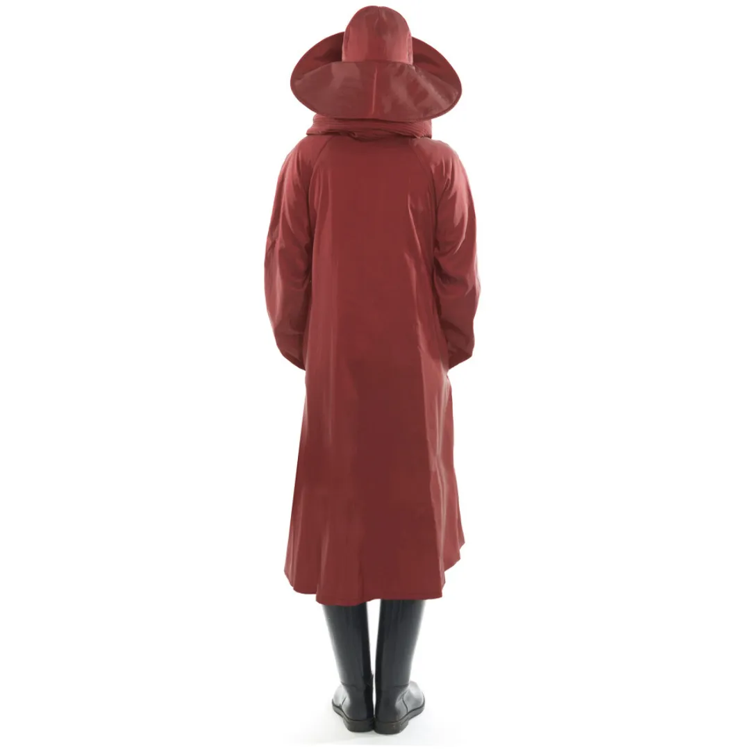 Tea Length Donatella Rain Coat - Red