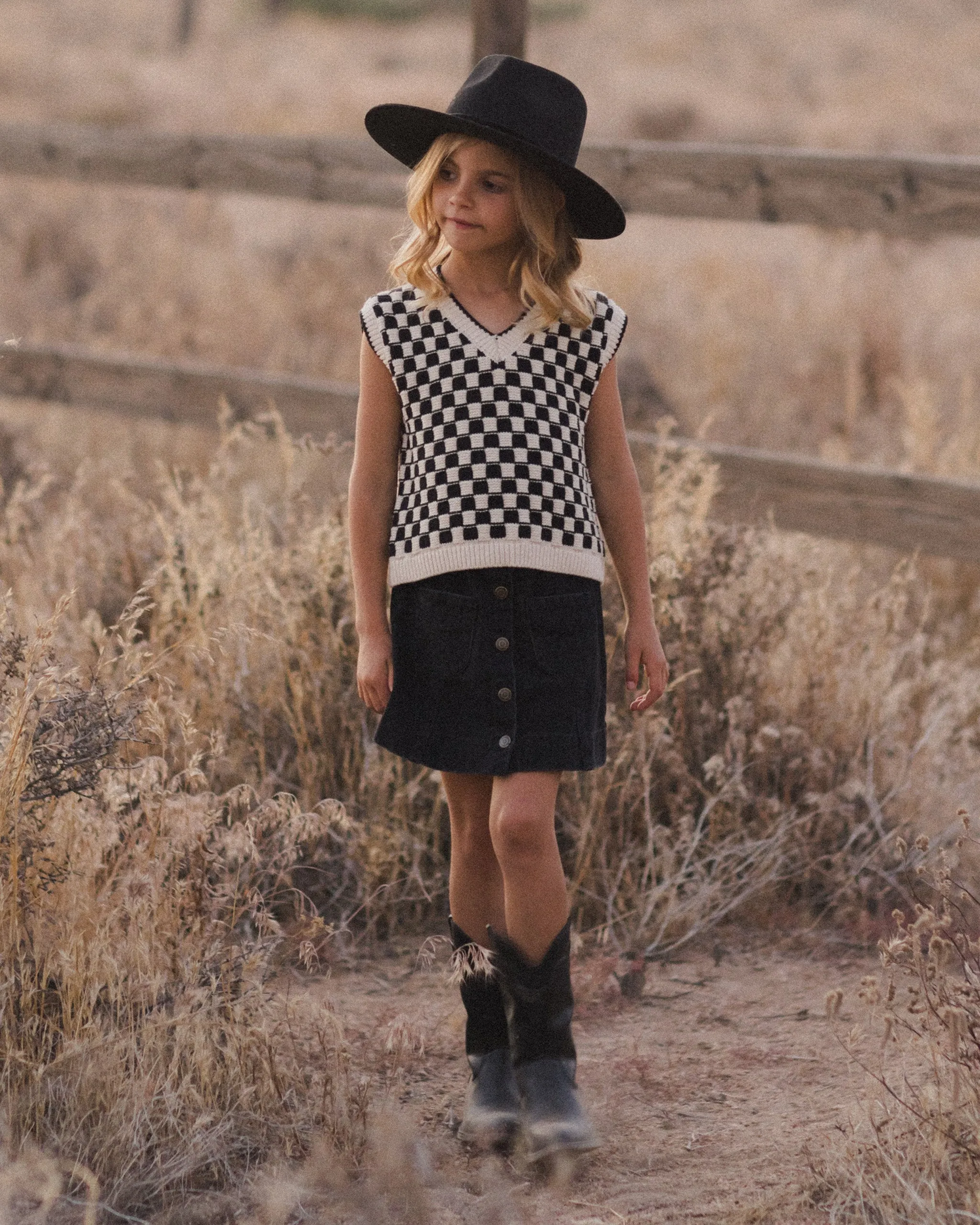 The Sweater Vest by Rylee   Cru - Check - KIDS