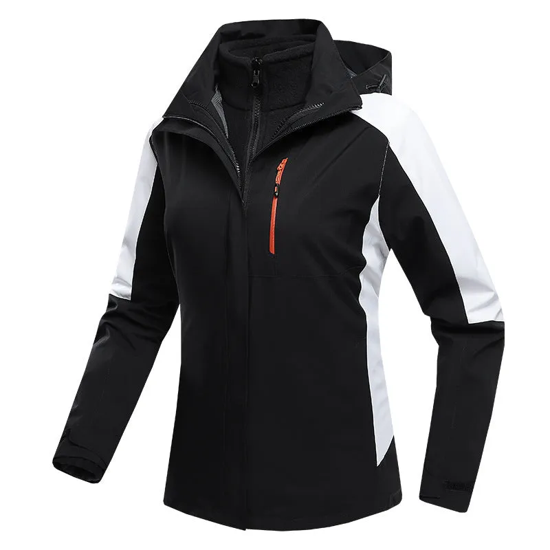 Three-in-one Waterproof Fleece-lined Thick Jacket