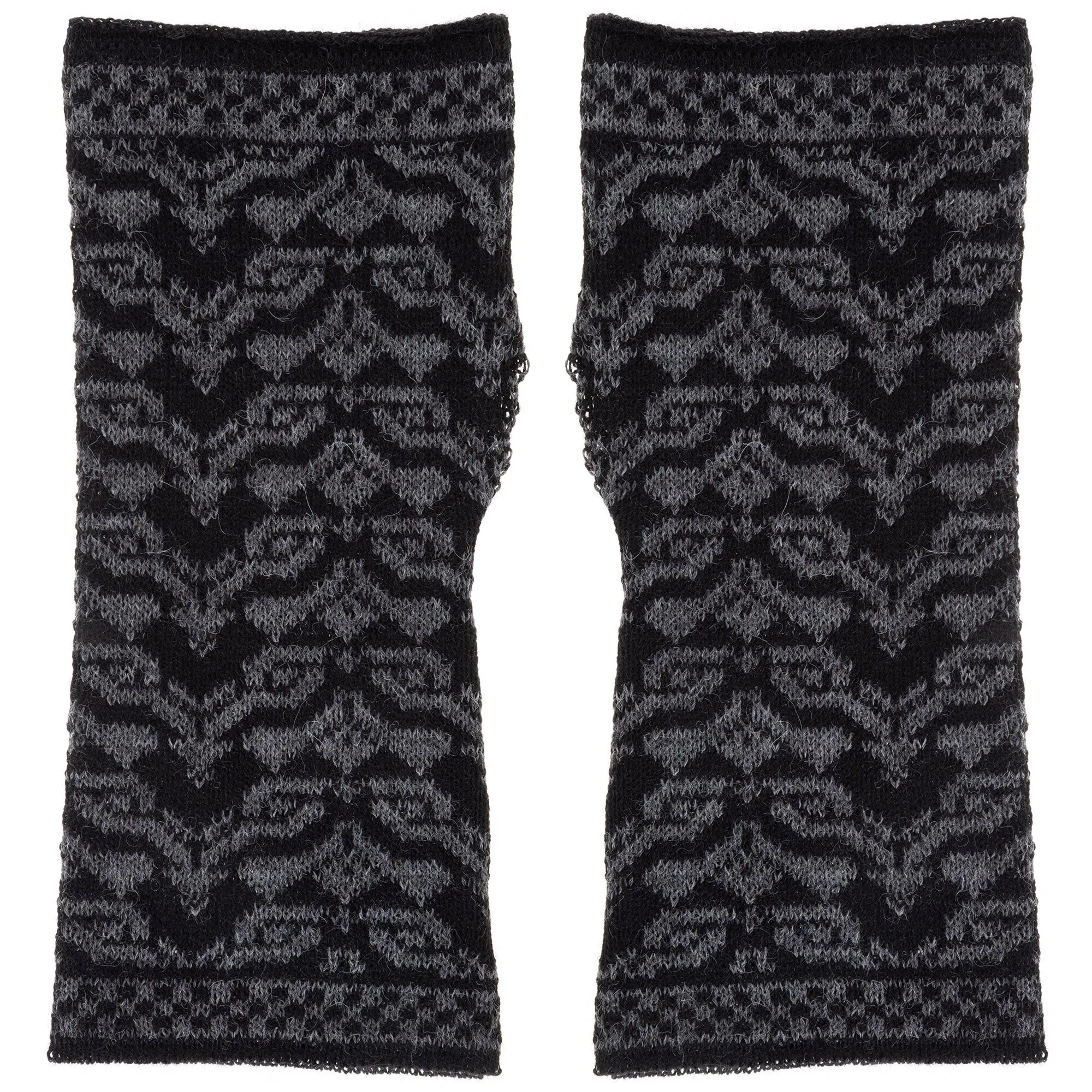 Two-Toned Alpaca Fingerless Mittens