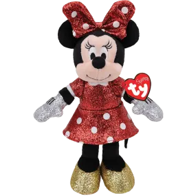 TY Beanie Baby - Disney Sparkle - MINNIE MOUSE (Sparkle - Red) (6 inch)