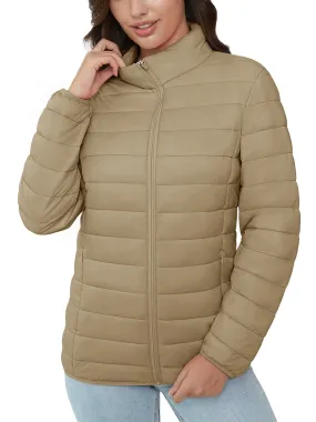 Ultra-Lightweight Quilted Puffer Coat - Fuss-Free Zip Up, Cozy Long Sleeves, Exceptional Warmth Retention - Ideal for Chilly Fall & Winter Days, Womens Casual Outerwear for Everyday Wear