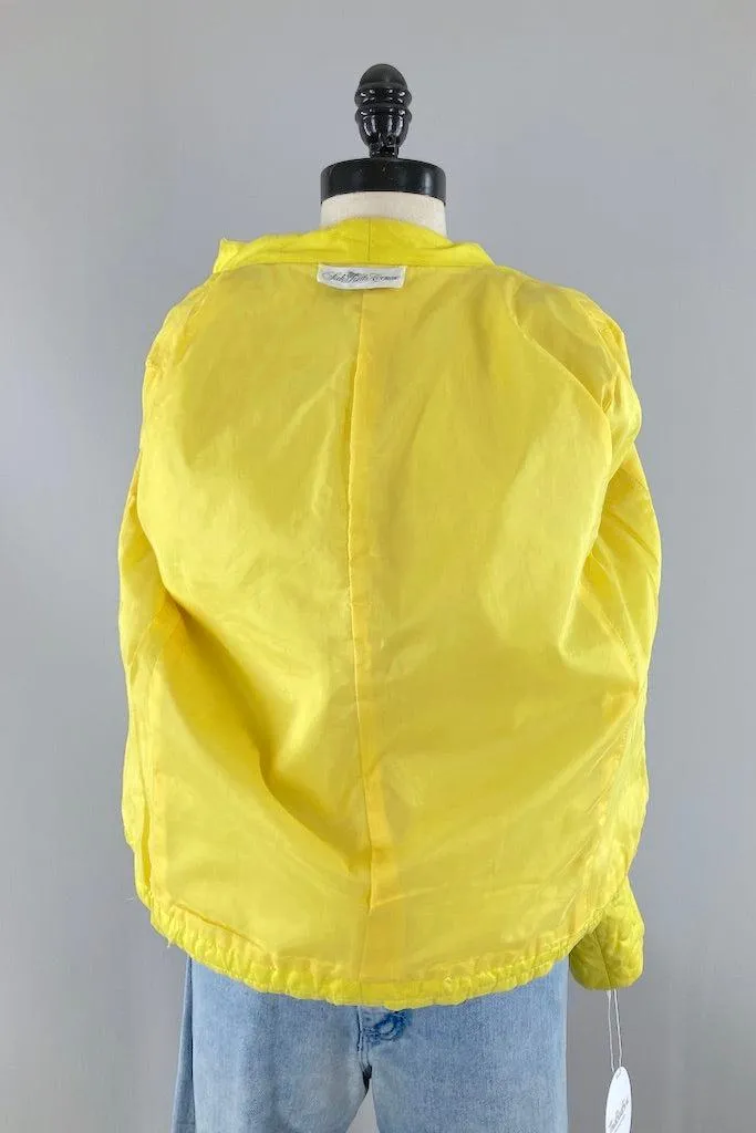 Vintage Saks Fifth Ave Yellow Quilted Jacket