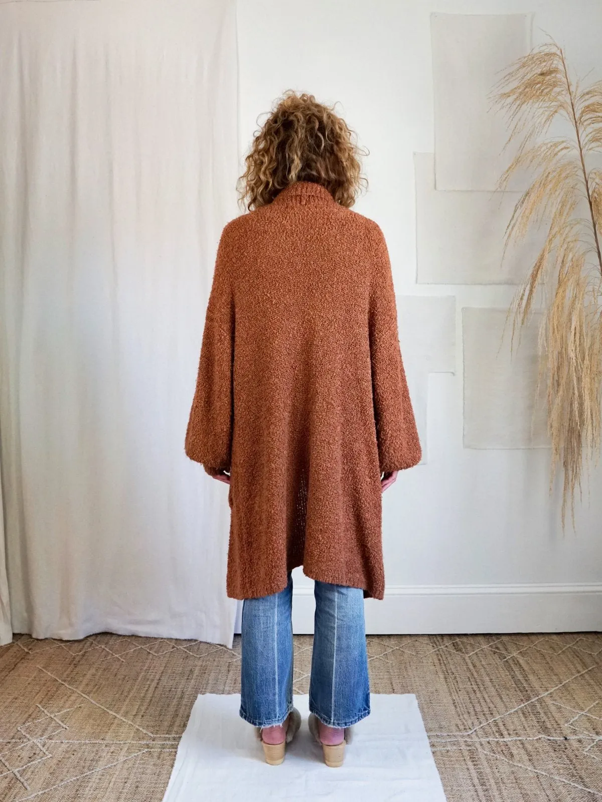 Vintage Sienna Boucle Long Sweater Coat