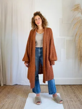 Vintage Sienna Boucle Long Sweater Coat