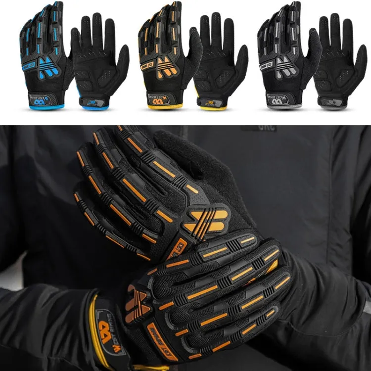 WEST BIKING YP0211208 Riding Gloves Motorcycle Bike Long Finger Non-Slip Touch Screen Gloves, Size: M(Black Blue)